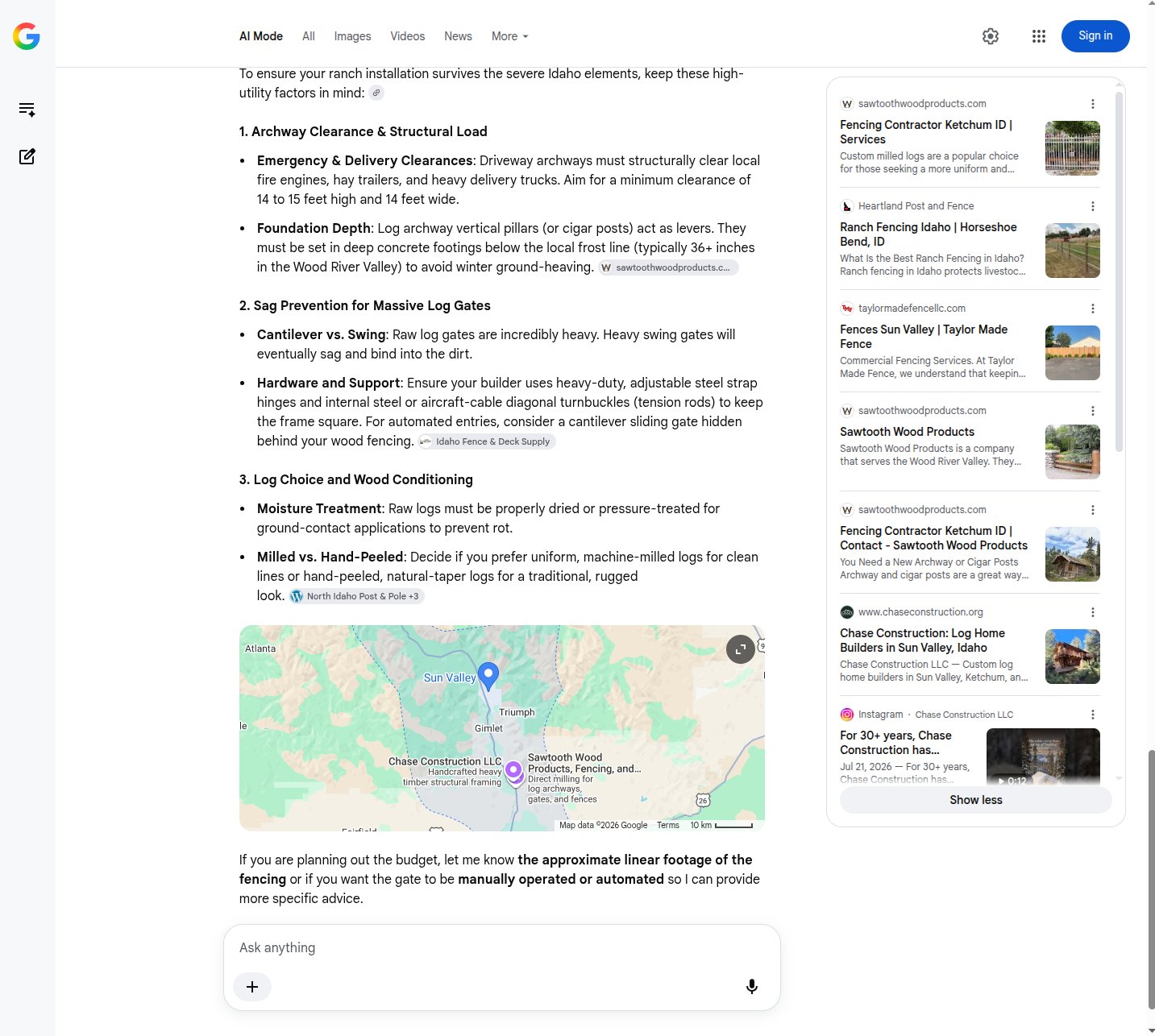 Google AI Mode Q2 screenshot 3